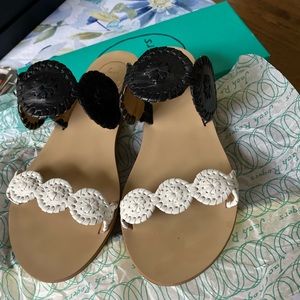 Jack Rogers Black and White sandal